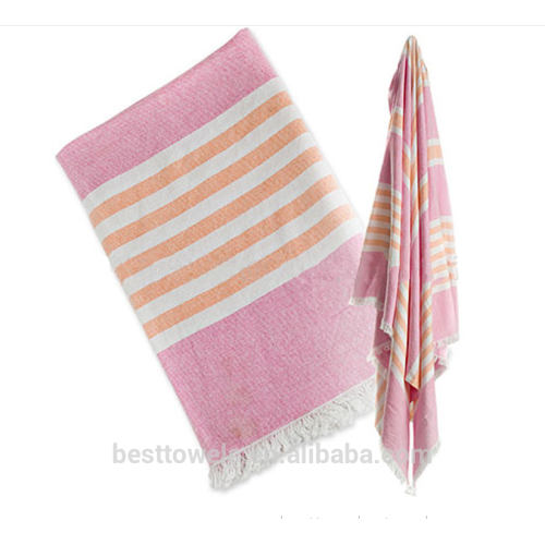 Custom china best quality 100%cotton tassels fouta towel